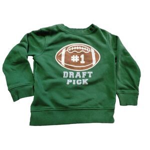 Falls Creek 3T #1 Draft‎ Pick Sweatshirt Green Football Graphic